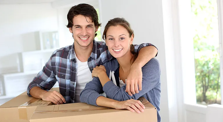 Happy couple we helped moved their goods in to safe storage