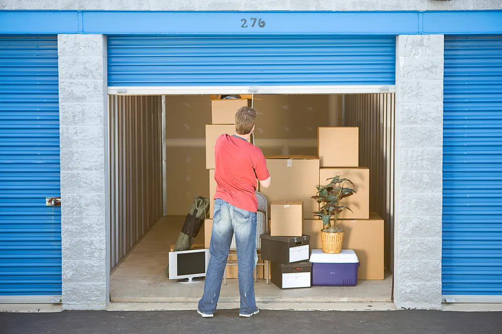 A customer using our storage facilities